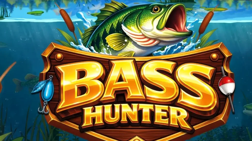 Interface do jogo de slot Bass Hunter com temática de pesca nórdica